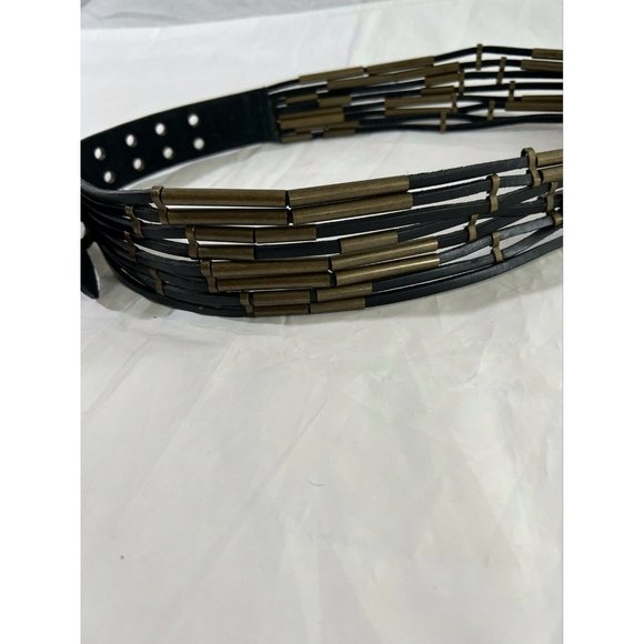 Women's Belt Leather Two Hole Black Brown One Size - Picture 5 of 8